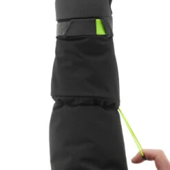 WEDZE KIDS’ WARM AND WATERPROOF SKI GLOVES 550 BLACK GREY -Outdoor Sports kb73d2215dab1f9acf2b2cf696441f52b