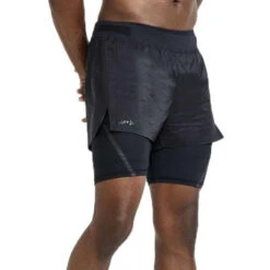 Craft Mens CTM Distance 2 In 1 Shorts (Black) 7 Craft Mens CTM Distance 2 In 1 Shorts (Black) -Outdoor Sports kbc723bdc7383a4a980cbd3bb8855eb43