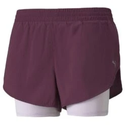 Puma Womens/Ladies Run 2 In 1 Shorts (Grape Wine Purple/Lavender Fog)