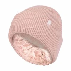 Ladies Fleece Lined Ribbed Thermal Turnover Hat For Winter -Outdoor Sports kc1d45bf4269902849c3df9427698697d