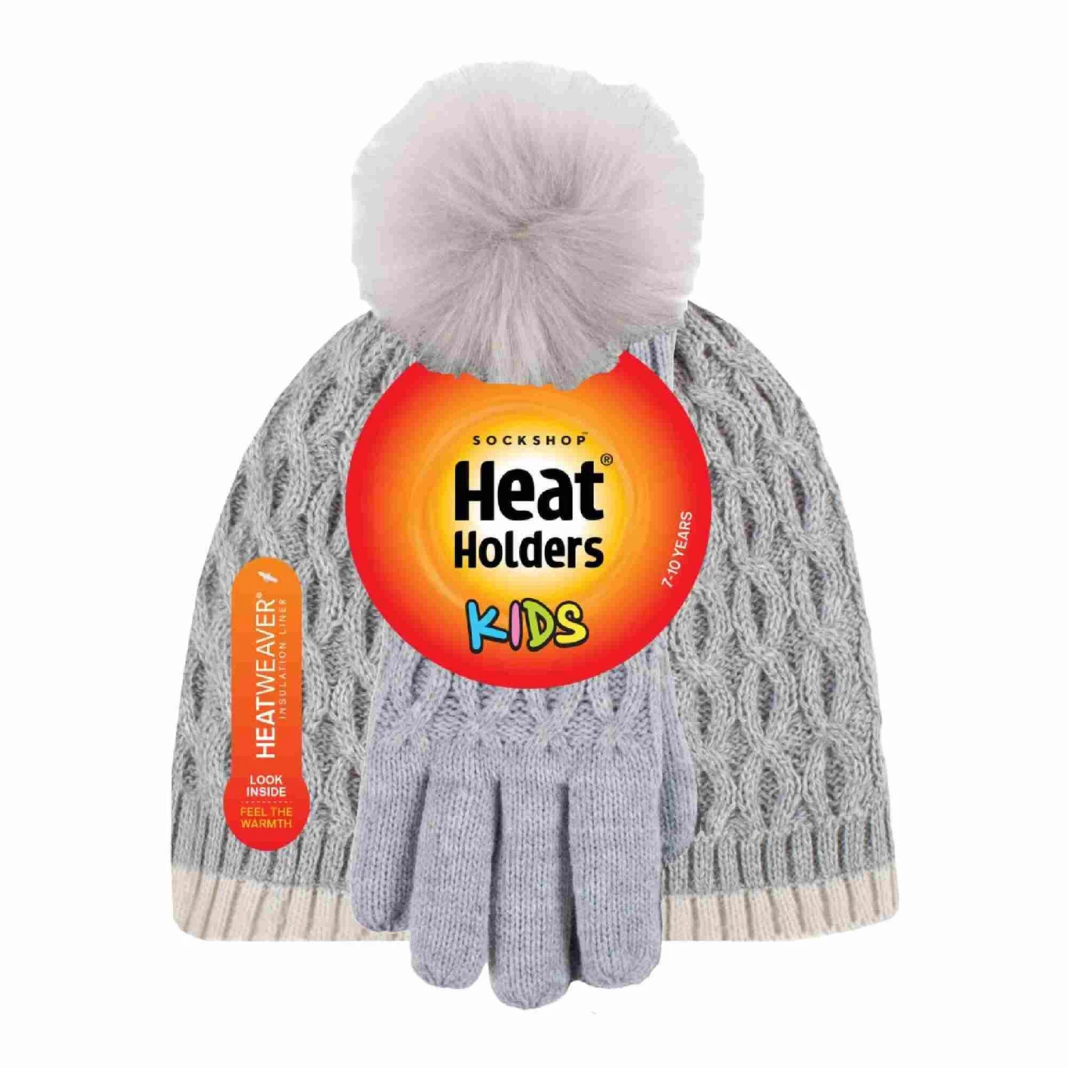 Girls Thermal Insulated Pom Pom Bobble Beanie Hat And Gloves 6 Girls Thermal Insulated Pom Pom Bobble Beanie Hat And Gloves - Image 4