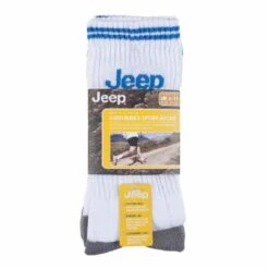 Jeep 3 Pairs Mens Cotton Thick Cushioned Terry Sport Socks With Retro Stripe -Outdoor Sports kc9a02f9304201e2e1980d926fe8cf90a