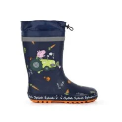 Regatta Childrens/Kids Splash Peppa Pig Wellington Boots (Navy/Orange/Green) -Outdoor Sports kc9fe6a94b0a8c3a7c4588d269693778e