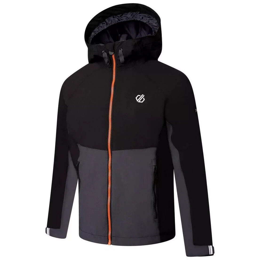 Dare 2b Childrens/Kids In The Lead II Waterproof Jacket (Black/Ebony Grey) 5 Dare 2b Childrens/Kids In The Lead II Waterproof Jacket (Black/Ebony Grey) - Image 3