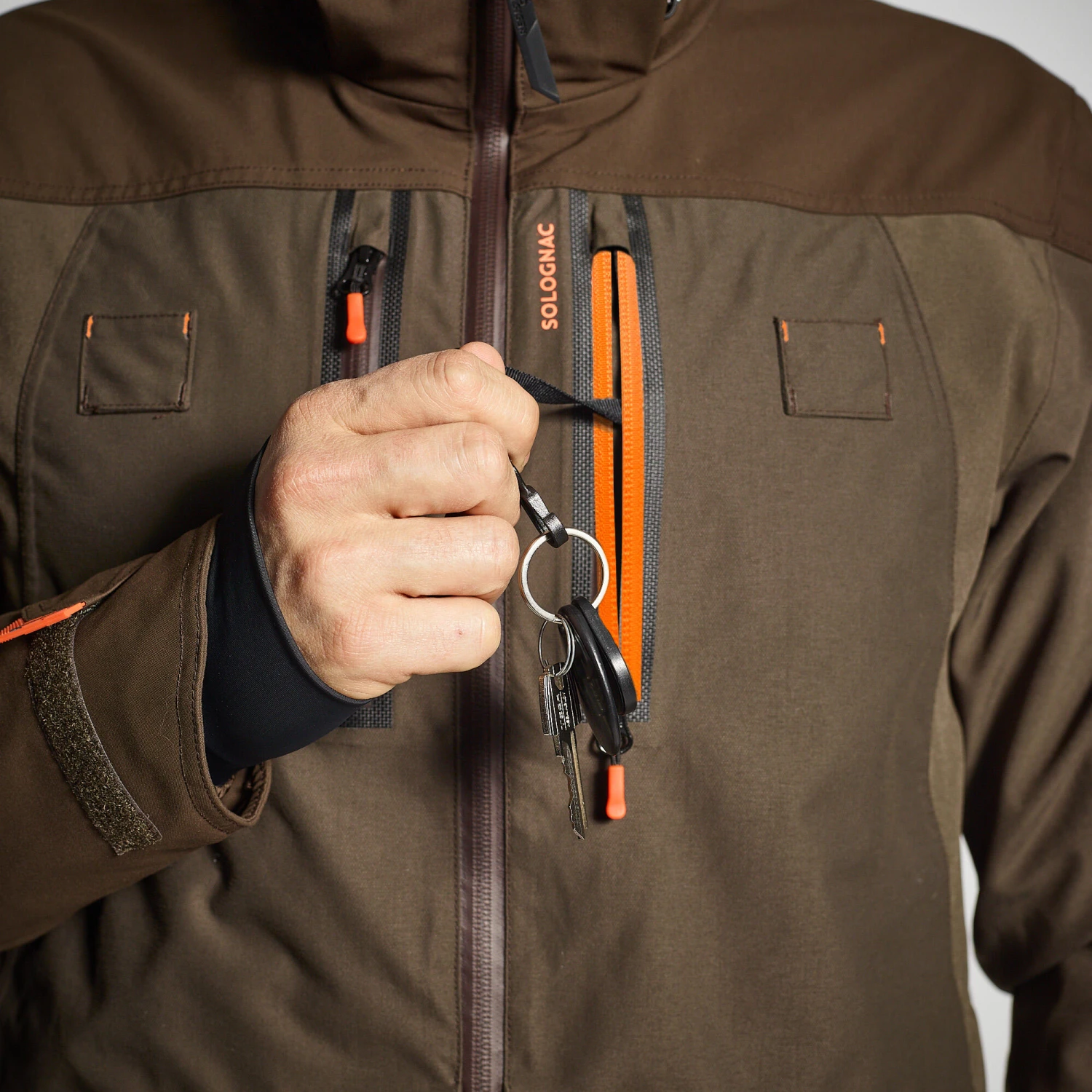 HUNTING WATERPROOF REINFORCED JACKET 900 BROWN 7 HUNTING WATERPROOF REINFORCED JACKET 900 BROWN - Image 5