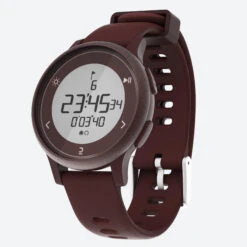 Decathlon W500S Running Stopwatch - BURGUNDY