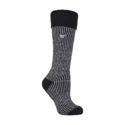 Ladies Warm Winter Knee High Ribbed Thermal Boot Socks