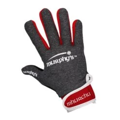 Unisex Adult Contrast Gaelic Gloves (Grey/Red/White)