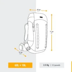 Women's Trekking Backpack 60+10 L -Outdoor Sports kdab2cc87399f712d1e7f706247595746