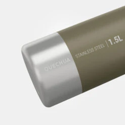 Quechua Stainless Steel Hiking Flask With Screw Cap MH100 1.5 L Khaki -Outdoor Sports ke00fb3c1718e1f1884a8d1ed33b7a366