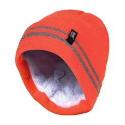 Mens Hi Vis Reflective Fleece Lined Thermal Winter Hat -Outdoor Sports ke2adabf017e4a0f6123d9ff954b96a1d