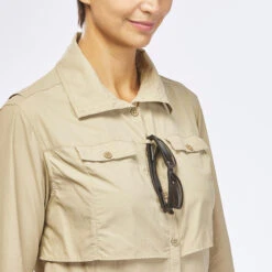 Women's Anti-UV Long-sleeved Desert Trekking Shirt DESERT 900 -Outdoor Sports ke7728b6d45f989d83ec890d7e9f077ac