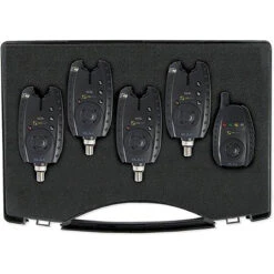 REFURBISHED CASE SET 4 BLAX + RECEIVER CARP FISHING BITE DETECTOR