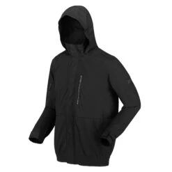Regatta Mens Feelding Linear Waterproof Bomber Jacket (Black) -Outdoor Sports ke8550bd5631bae2aaa28d38334028d9d