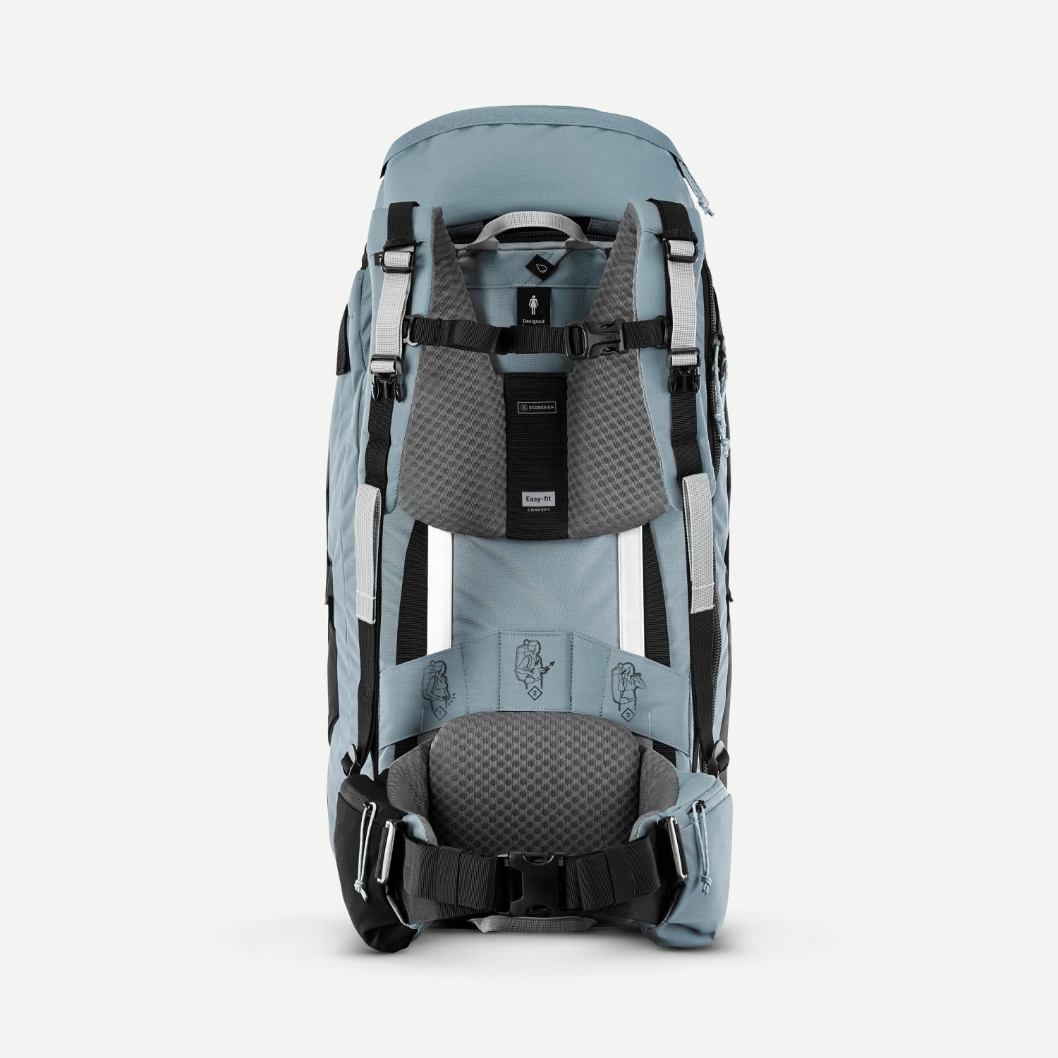 WOMEN’S TRAVEL TREKKING BACKPACK TRAVEL 900 50+6 L WITH SUITCASE OPENING 7 WOMEN’S TRAVEL TREKKING BACKPACK TRAVEL 900 50+6 L WITH SUITCASE OPENING - Image 6