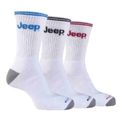 Jeep 3 Pairs Mens Cotton Thick Cushioned Terry Sport Socks With Retro Stripe -Outdoor Sports kec3a3bc460706ca2177c50a159e820f1