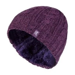Ladies Cable Knit Fleece Lined 3.4 TOG Thermal Winter Hat -Outdoor Sports kee0acd30742d6f0e0dfcea433a02d7ba