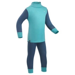 WEDZE Baby Ski Base Layer Top, Undershirt Merino Wool MERIWARM Turquoise -Outdoor Sports keed6e176f8944d06252406caefb68099