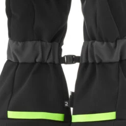 WEDZE KIDS’ WARM AND WATERPROOF SKI GLOVES 550 BLACK GREY -Outdoor Sports kf06898ee46d51d13c5368ba28ab62271