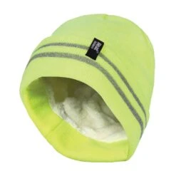 Mens Hi Vis Reflective Fleece Lined Thermal Winter Hat -Outdoor Sports kf1f8167e806c863ac5d04ac952f5d953