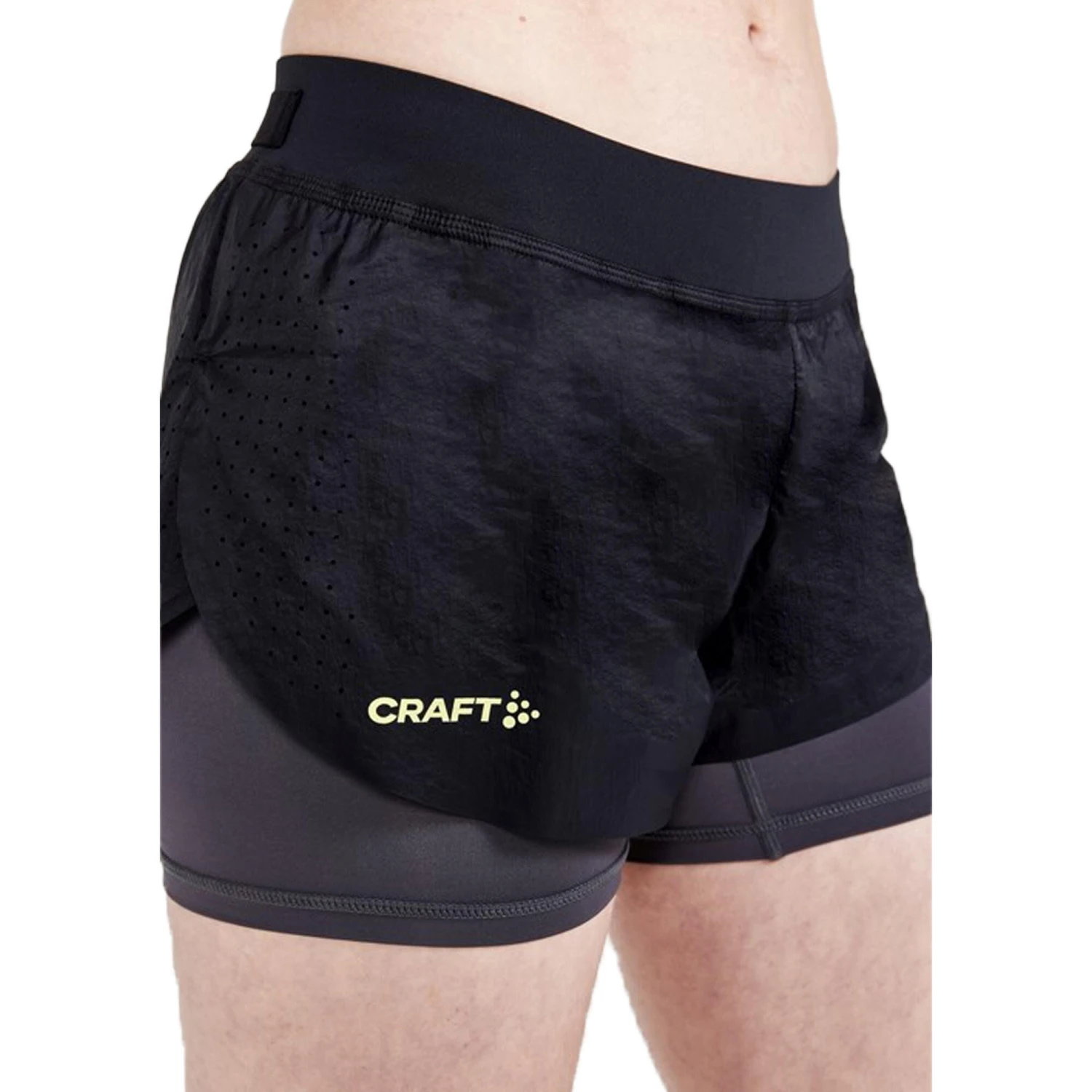 Craft Womens/Ladies CTM Distance 2 In 1 Shorts (Black/Granite) 5 Craft Womens/Ladies CTM Distance 2 In 1 Shorts (Black/Granite) - Image 3