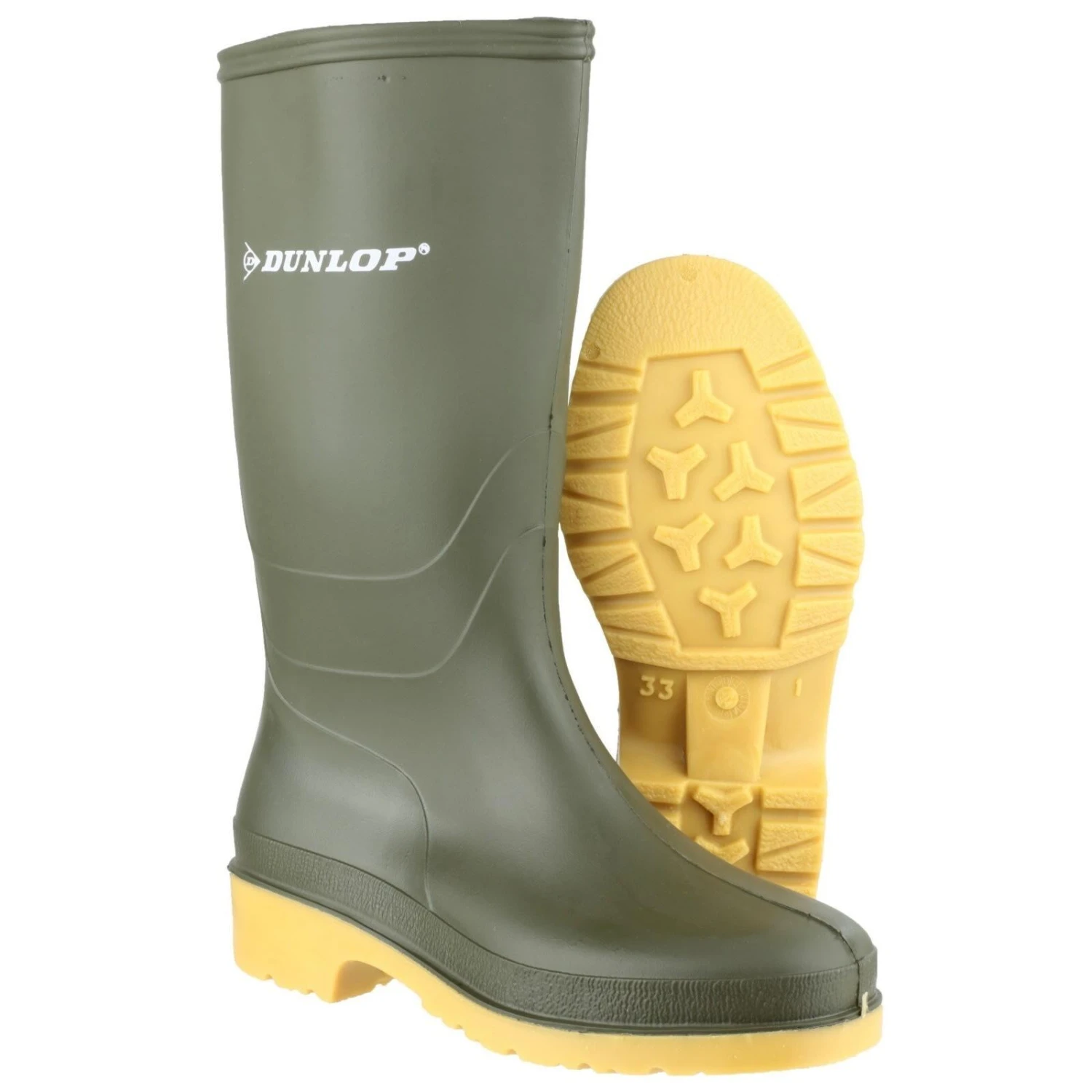 Dunlop Kids Unisex 16247 DULLS Rain Welly / Wellington Boots (Green) 6 Dunlop Kids Unisex 16247 DULLS Rain Welly / Wellington Boots (Green) - Image 4