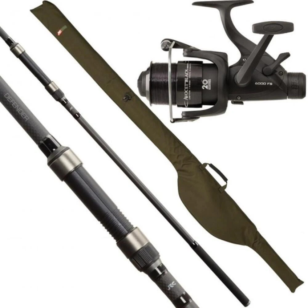 JRC Defender 12ft 3lb 3pc Carp Rod, Reel & Line Combo With Rod Sleeve 4 JRC Defender 12ft 3lb 3pc Carp Rod, Reel & Line Combo With Rod Sleeve - Image 2
